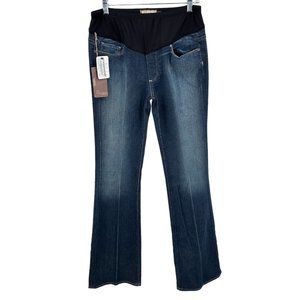 Paige  Laurel Canyon Maternity Jeans Bootcut Wide Leg  Stretch Denim Sz 30 NWT